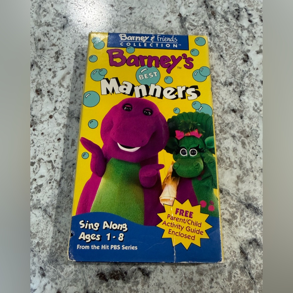 Vintage Barney & Friends VHS Tape Best Manners 1992